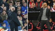 Combo picture of Jose Mourinho and Pep Guardiola (AFP/file pics)
