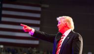 Republican Presidential candidate Donald Trump during a rally at the Pensacola Bay Center on September 9, 2016 in Pensacola, Florida. Mark Wallheiser/Getty Images/AFP