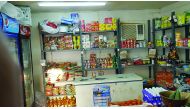 The supermarket which was operating without permit in Umm Barkah area.