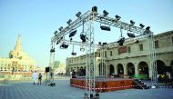 Souq Waqif gets ready to receive visitors with a number of amusement rides already installed at Al Ahmad Square in preparation for the Eid Al Adha festivities. Souq Waqif is one of the 18 venues which will offer entertainment shows and activities during t