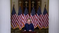 File photo of US Democratic presidential nominee Hillary Clinton at the New York Historical Society in New York. AFP / Brendan Smialowski