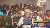 Beneficiaries at their classroom at a school built by RAF under its project ‘Al Ghaza W Al Nur (Food and Light)’ in Mali. 