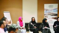 Participants at a book discussion held at the Qatar National Library.