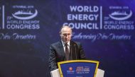 Russian President Vladimir Putin delivers a speech during the 23rd World Energy Congress on October 10, 2016 in Istanbul. AFP / OZAN KOSE