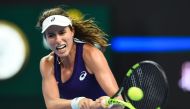 BEIJING, CHINA - OCTOBER 07: Johanna Konta of Great Britain in action against Zhang Shuai of China (not seen) during the Women's quarter final match of China Open 2016 Tennis Tournament in Beijing, China on October 07, 2016.