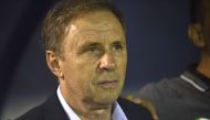 Algeria's national football team head coach Milovan Rajevac looks on during the Fifa World Cup 2018 Africa qualifying football match between Algeria and Cameroon at the Mustapha Tchaker Stadium in Blida on October 9, 2016. / AFP / Ryad Kramdi