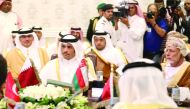 Foreign Minister H E Sheikh Mohammed bin Abdulrahman Al Thani at the Gulf Cooperation Council (GCC) Foreign Ministers’ meeting in Riyadh
