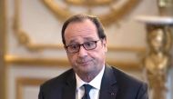French president Francois Hollande is pictured during a meeting with the French Foreign Affairs Minister and figures from the cultural world and members of associations committted to peace in Syria, on October 14, 2016 at the Elysee presidential palace in