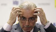 Eduardo Cunha reacts during a seminar in Brasilia, Brazil, August 18, 2015. REUTERS / Ueslei Marcelino