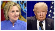 This combination of file photos shows Hillary Clinton on June 15, 2016, and Donald Trump on June 13, 2016.  (AFP)