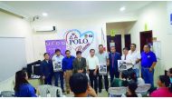Labour Attache David Des Dicang (fourth left), UFOQ Chairman Ressie Fos (fourth right) and other officials at the launch of “Send Someone Home” project at POLO-OWWA headquarters on Tuesday.