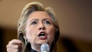 Democratic presidential nominee Hillary Clinton speaks at a rally at Cuyahoga Community College in Cleveland, Ohio, October 21, 2016. AFP / Robyn Beck
