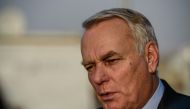 French Foreign Minister Jean-Marc Ayrault speaks to the press during a visit to a refugee camp in the Kilis district of Gaziantep, southeastern Turkey, on October 23, 2016. France's foreign minister urged the international community to 