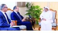 President of National Human Rights Committee (NHRC) Dr Ali bin Sumaikh Al Marri with UNHRC officials in Doha yesterday.