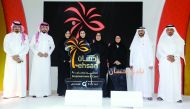 Ehsan CEO Mubarak bin Abdul Aziz Al Khalifa along with other officials at the launch of the new logo in Doha yesterday. Pic: Salim Matramkot/ The Peninsula