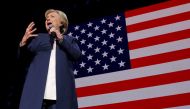 U.S. Democratic presidential nominee Hillary Clinton speaks at a campaign concert featuring Jay Z and Beyonce in Cleveland, Ohio, U.S. November 4, 2016. REUTERS/Brian Snyder
