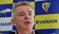 Ryanair CEO Michael O'Leary speaks during a press briefing in London on November 7, 2016.  AFP / BEN STANSALL
