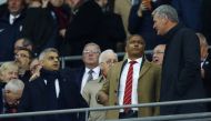 Mayor of London Sadiq Khan and David Gill in the stands of Wembley Stadium, London as 2018 World Cup Qualifying European Zone - Group F match England v Scotland were being played out (Reuters  / Eddie Keogh) 