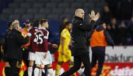 File photo of Burnley manager Sean Dyche celebrates after a game.