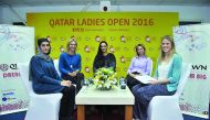 From Left: Amina Ahmadi, Co-Founder, Oola Sportswear, Rosie Davies, professional golfer on the Ladies European Tour, Nada Zeidan, Archer and road racer, Rula Soussou, event planning and management expert and Emma, the moderator, during 'Women in Business 