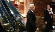 Vice President-elect Mike Pence departs after a meeting with U.S. President elect Donald Trump at Trump Tower New York, U.S., November 28, 2016. REUTERS/Lucas Jackson