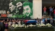 The urn with the ashes of Cuban leader Fidel Castro is seen in Havana starting a four-day journey across Cuba, November 30, 2016. The 