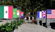 Flags of different countries taking part in the Mayors Summit 2016 are seen at the Alameda Central Park in Mexico City on November 29, 2016 on the eve of the opening of the C40 Mayors Summit. The summit will take place between November 20 and December 2 i