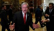 Governor of Iowa Terry Branstad speaks to the press meeting with U.S. President-elect Donald Trump at Trump Tower in Manhattan, New York City, U.S., December 6, 2016. REUTERS/Brendan McDermid/File Photo
