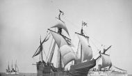 REPRESENTATIVE IMAGE: A replica of Christopher Columbus' caravel Santa Maria is shown in this circa 1892 handout photo provided by the United States Library of Congress on May 13, 2014. REUTERS/U.S. Library of Congress/Handout via Reuters 