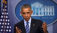 US President Barack Obama participates in his last news conference of the year at the White House before leaving for his annual Hawaiian Christmas holiday in Washington, US. Reuters/Carlos Barria
