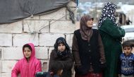 Evacuated civilians, fled from East Aleppo that had been under siege by Iran-led Shiite militias and Assad Regime forces, are being placed to a tent camp at Qah town of Idlib, Syria on December 16, 2016  (?brahim Erikan - Anadolu Agency)