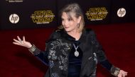 This file photo taken on December 14, 2015 shows US actress Carrie Fisher attending the premiere of Walt Disney Pictures and Lucasfilm's 