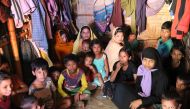 Rohingya Muslims who have been taken shelter in Bangladesh from Myanmar at Leda unregistered Rohingya camp in Takenaf Bangladesh on November 26, 2016 (AA) 