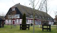 An outside view of the equestrian sports farm 