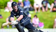 New Zealand's Neil Broom bats during their third ODI against Bangladesh at Saxton Oval in Nelson, New Zealand yesterday.