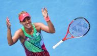 German player Angelique Kerber celebrates her win against Victoria Azarenka of Belarus after their women’s singles match of the 2016 Australian Open tennis tournament in Melbourne in this file photo. 