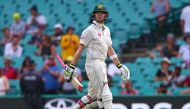Australia's captain Steve Smith reacts as he walks off the ground after being caught out by Pakistan's wicketkeeper Sarfraz Ahmed. (REUTERS/David Gray)