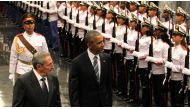 US President Barack Obama is received by President of Cuba Raul Castro at the Palace of the Revolution in Havana, Cuba, March 21, 2016 (EPA / ALEJANDRO ERNESTO) 
