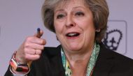 British Prime Minister Theresa May speaks during an address to members of the Charity Commision for England and Wales at The Royal Society in central London on January 9, 2017. British Prime Minister Theresa May warned Monday that mainstream politicians m