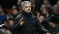 (file Photo) Manchester United's Portuguese manager Jose Mourinho leaves the pitch following the EFL (English Football League) Cup semi-final football match between Manchester United and Hull City at Old Trafford in Manchester, north west England on Janua