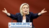 National Front political party leader Marine Le Pen delivers her speech as part of the National Front annual May Day rally in Paris, May 1, 2016 (REUTERS / Charles Platiau) 