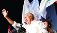 Former Chilean president Ricardo Lagos delivers a speech after accepting his party's nomination to run in the 2017 presidential election in Santiago, Chile.