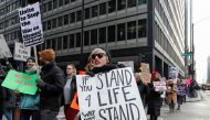 Anti-Trump demonstrators protest at abortion rights rally in Chicago, Illinois, January 15, 2017. REUTERS/Kamil Krzaczynski