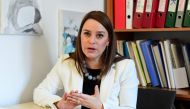 Co-Chair of the Hungarian Helsinki Committee, Marta Pardavi, is pictured during an interview in Budapest on January 12, 2017. Hungarian NGOs have long felt the heat under Prime Minister Viktor Orban. But emboldened by Donald Trump's victory, Orban now loo