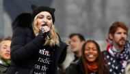 Madonna performs at the Women's March in Washington US, January 21, 2017. REUTERS/Shannon Stapleton
