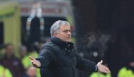 Manchester United's Portuguese manager Jose Mourinho gestures from the touchline during the English Premier League football match between Stoke City and Manchester United at the Bet365 Stadium in Stoke-on-Trent, central England on January 21, 2017.  AFP /