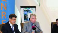 Officials at the press conference.