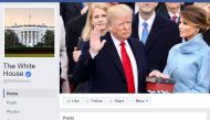 A screen grab of the official White House Facebook page for the Trump Administration.