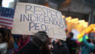 Protestors march through the Loop demonstrating against President Donald Trump on January 24, 2017 in Chicago, Illinois. Scott Olson/Getty Images/AFP