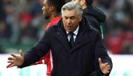 Bayern Munich's Italian head coach Carlo Ancelotti reacts during the German first division Bundesliga football match of Werder Bremen vs FC Bayern Munich in Bremen , nothern Germany, on January 28, 2017. (AFP / PATRIK STOLLARZ)